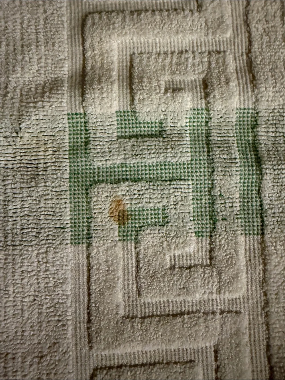 Vintage Holiday Inn Bath Mat White Green Logo